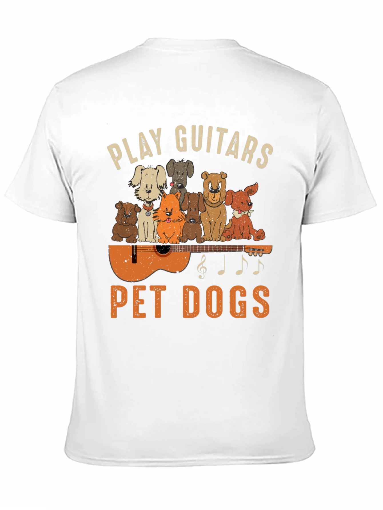 Play Guitars Pet Dogs Graphic T-Shirt