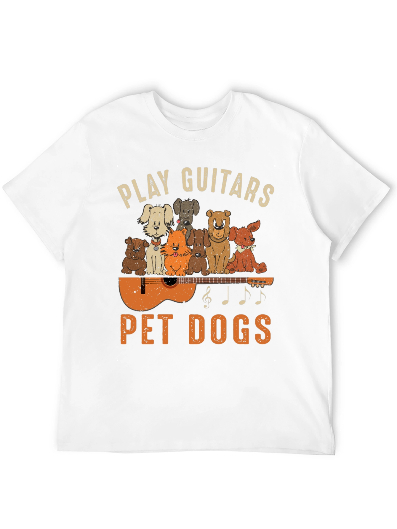 Play Guitars Pet Dogs Graphic T-Shirt
