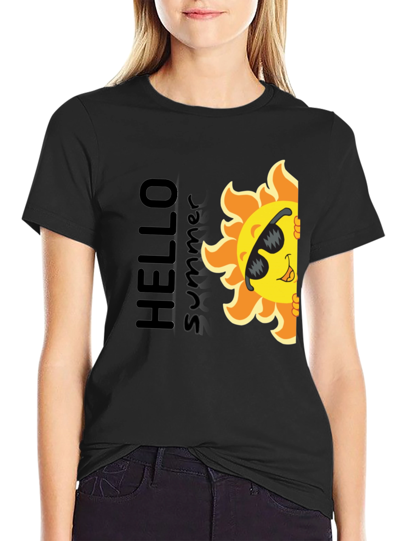 Hello Summer Sun Graphic T-Shirt