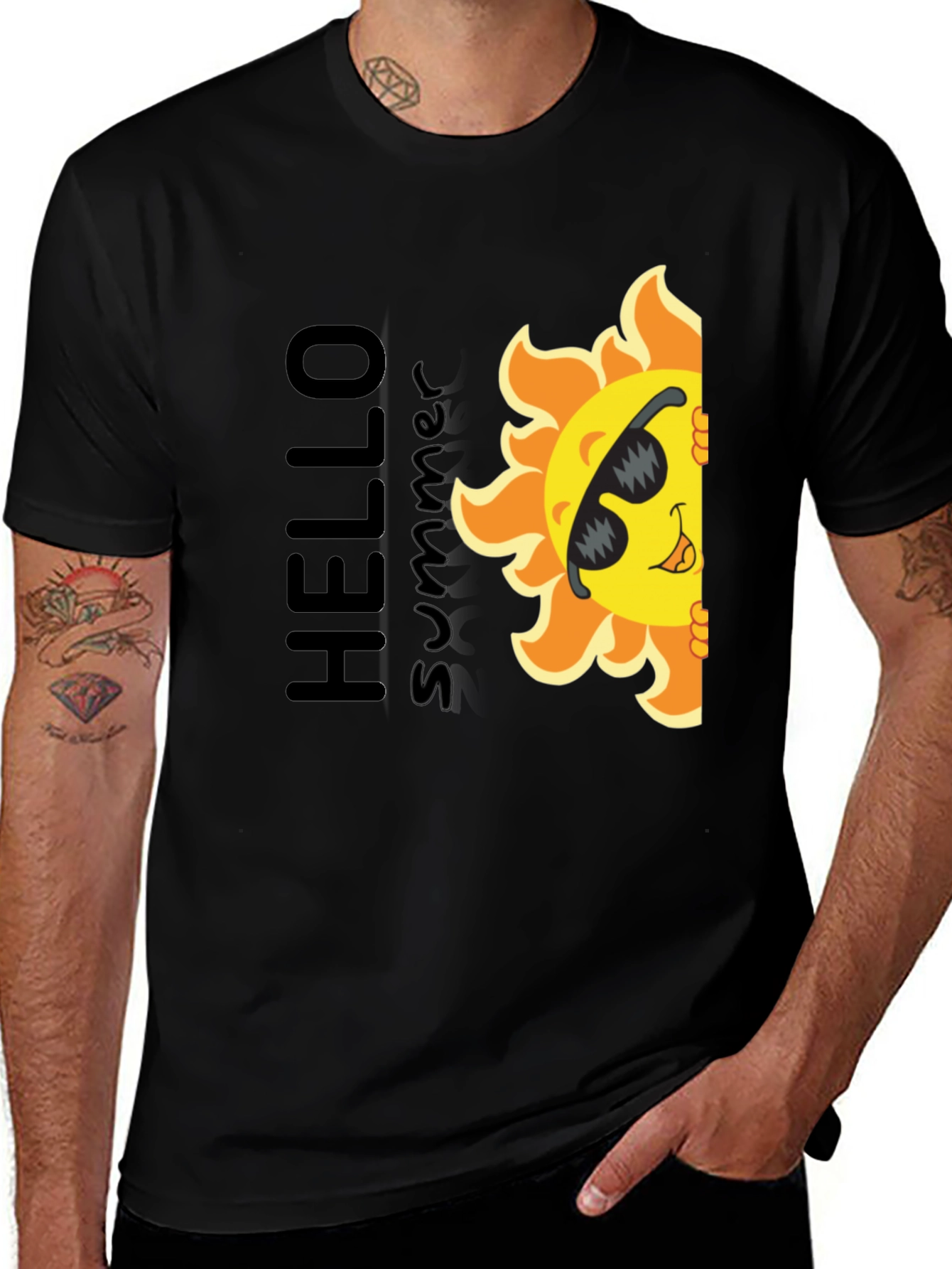 Hello Summer Sun Graphic T-Shirt