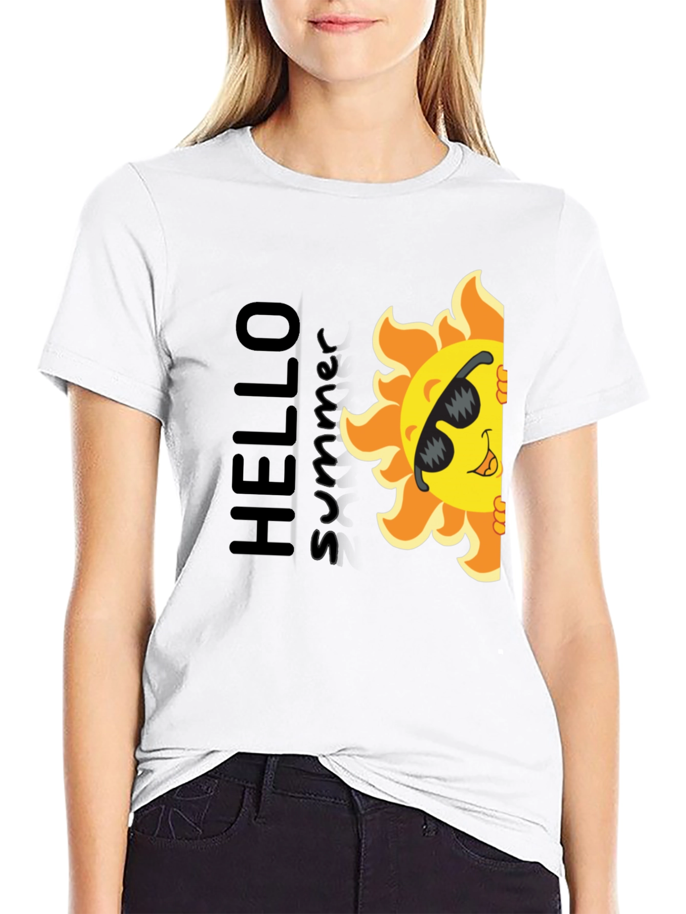 Hello Summer Sun Graphic T-Shirt