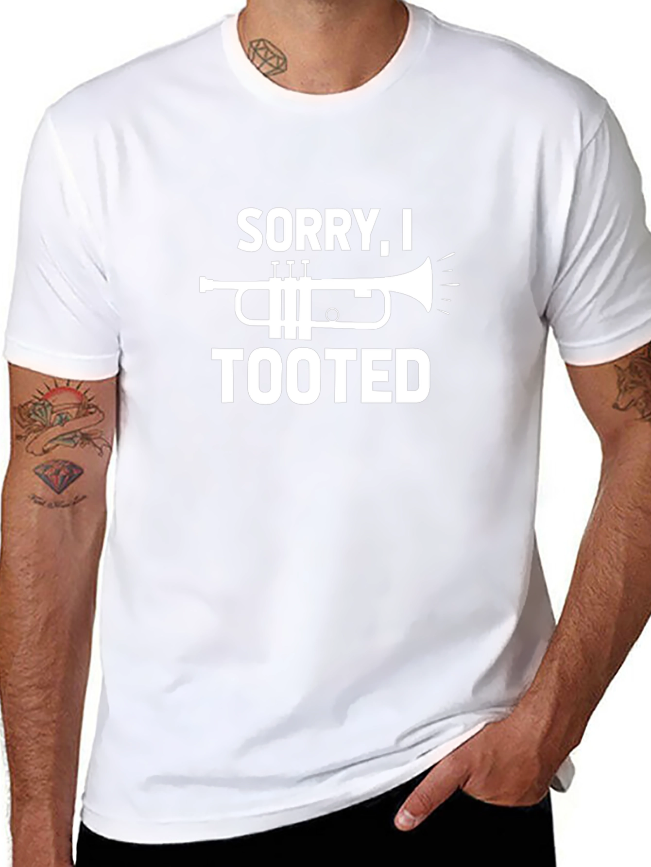 Sorry I Tooted Trumpet Humor T-Shirt