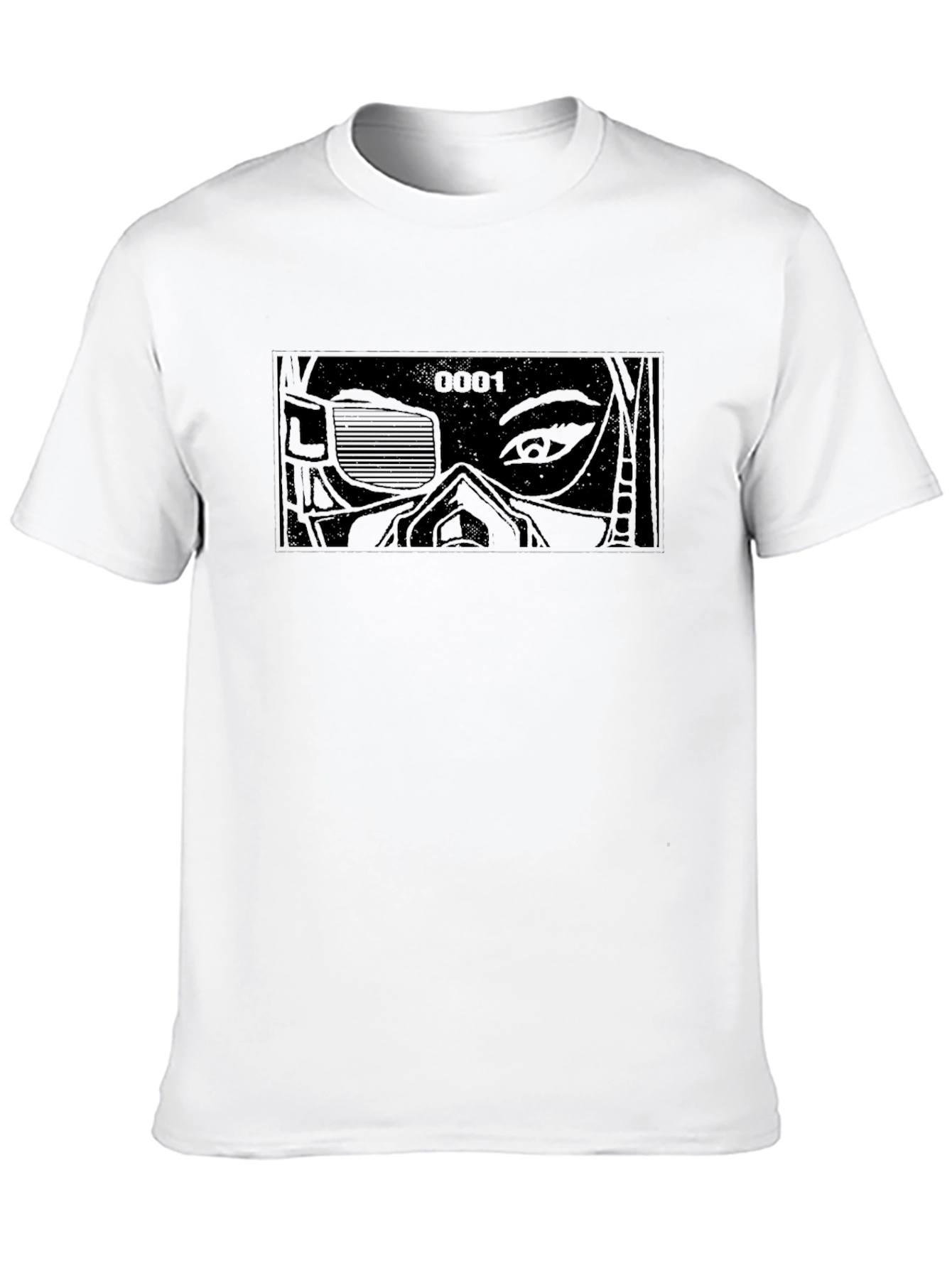 Cyberpunk Manga Graphic T-Shirt - Black