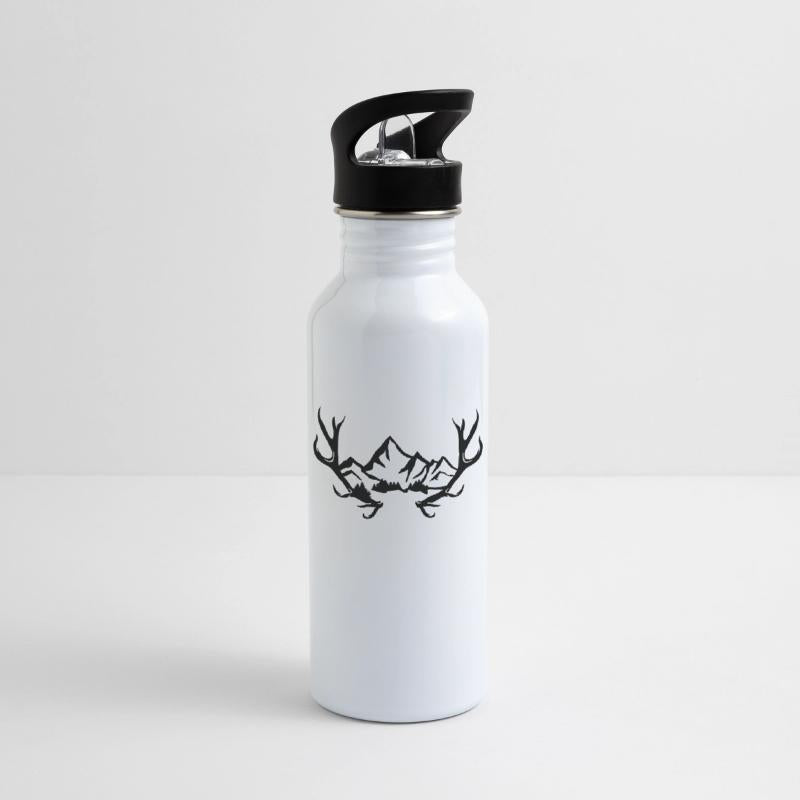 Deer antlers, mountains and forest