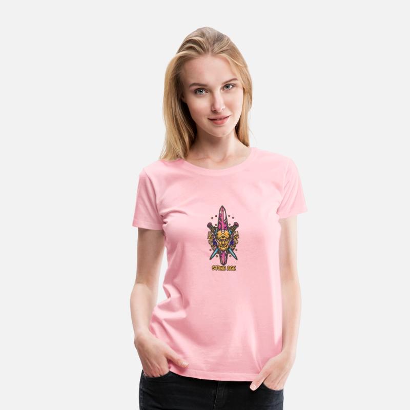 Desain logo dengan tulisan Stone age