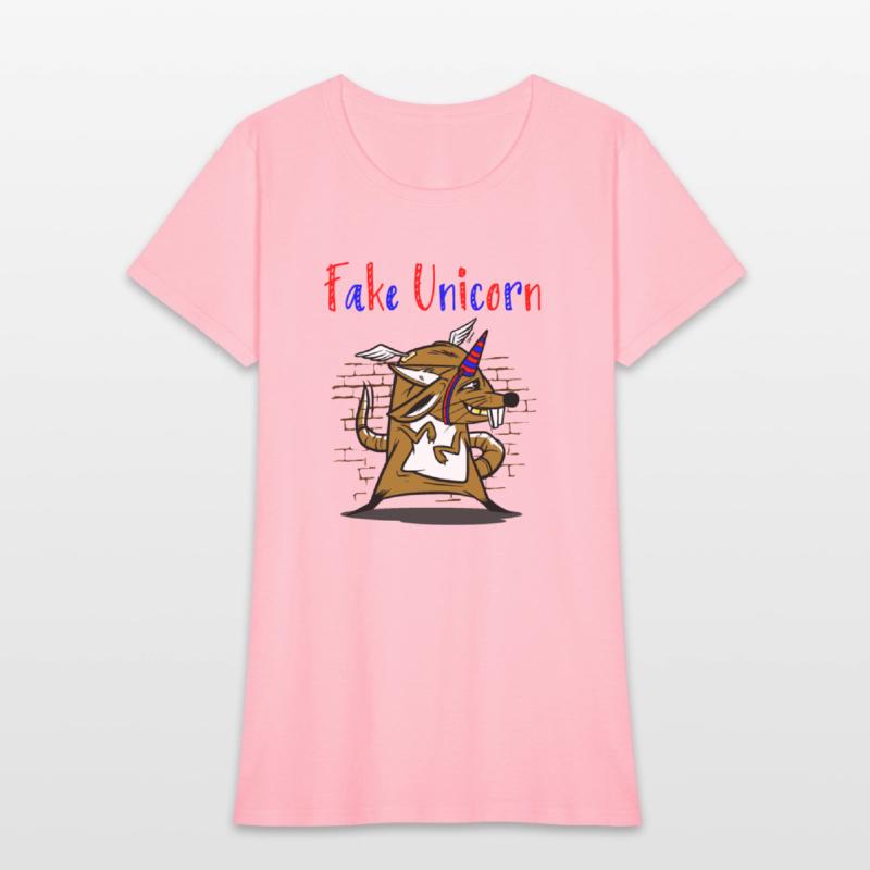 Design featuring a mouse with fake unicorn