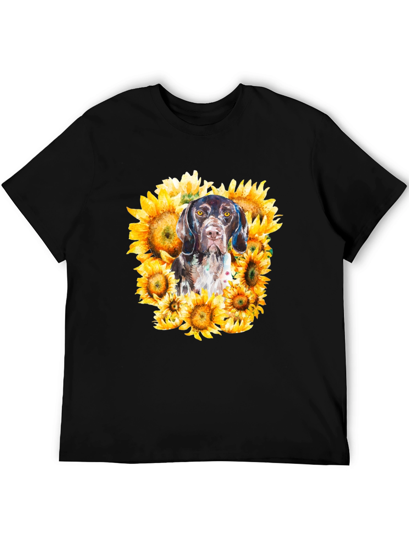 Dog and Sunflower Graphic Tee