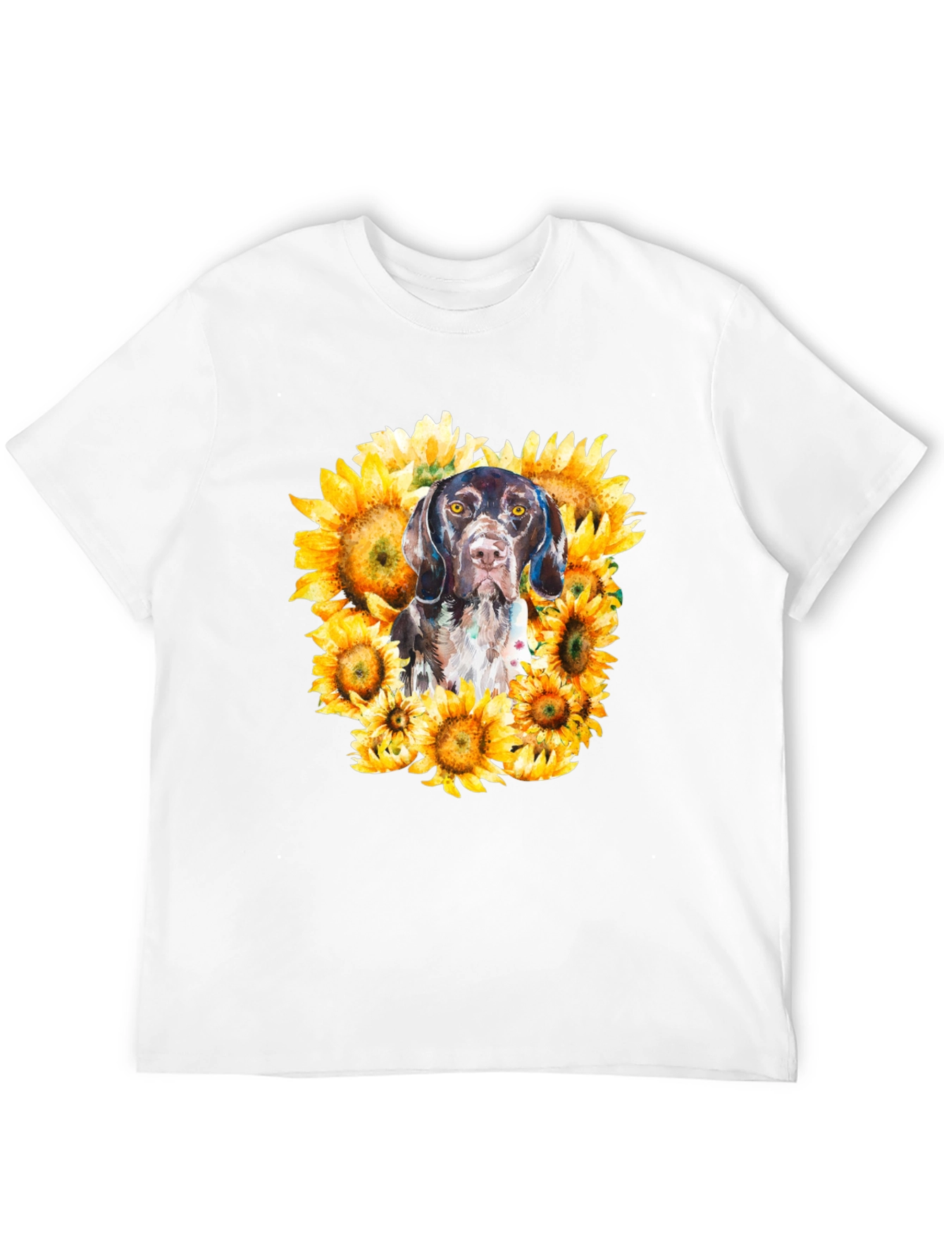 Dog and Sunflower Graphic Tee