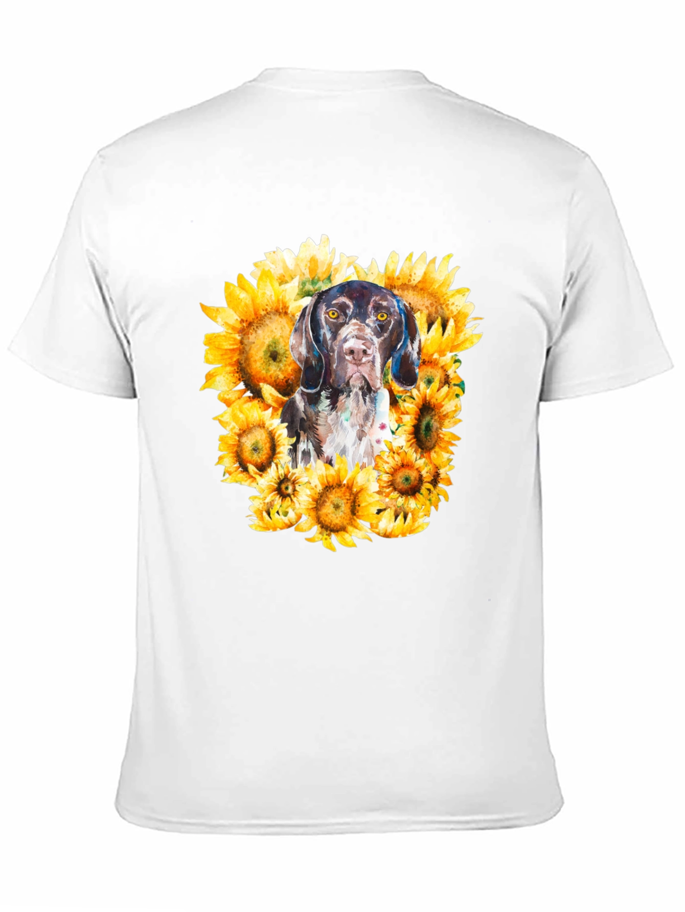 Dog and Sunflower Graphic Tee
