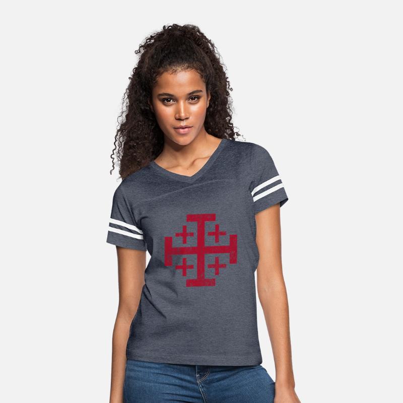Distressed Jerusalem Cross Knights Templar