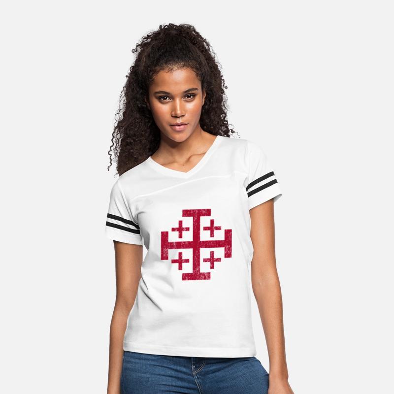 Distressed Jerusalem Cross Knights Templar