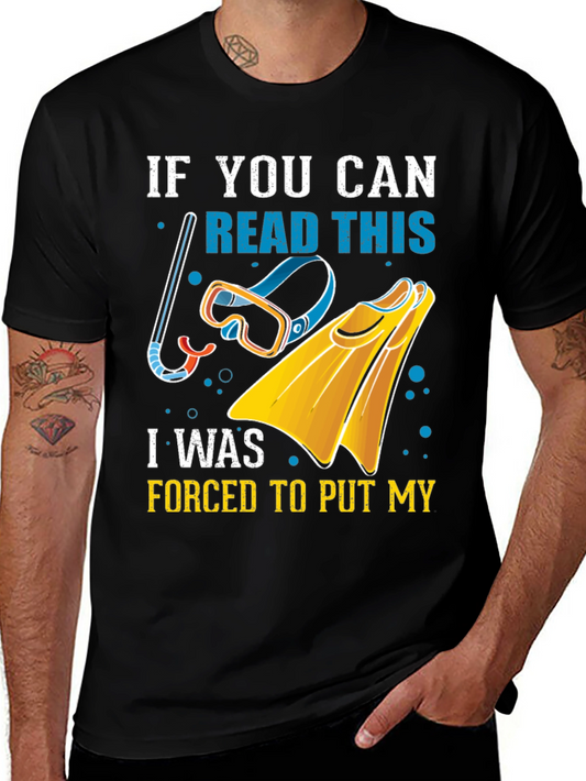 Snorkel Gear T-Shirt - If You Can Read This Funny Dive Tee
