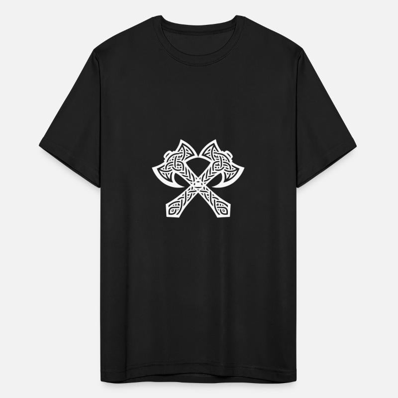 Double Axe In Celtic Knot Tattoo Style