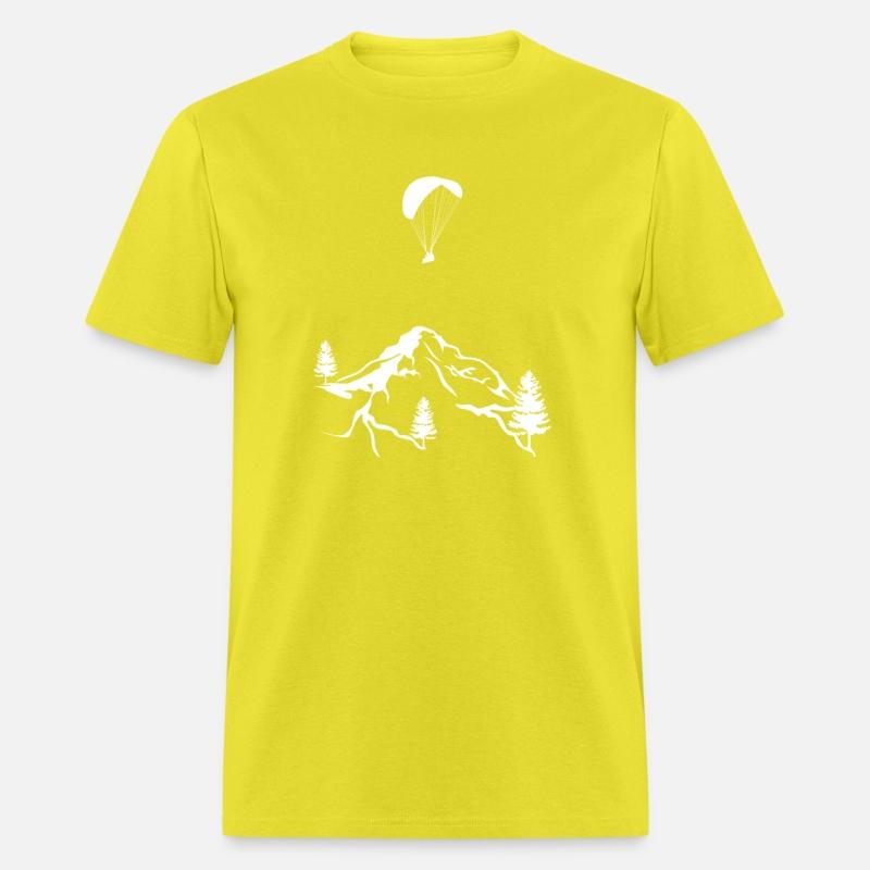 Drawn paragliding mountains paraglider