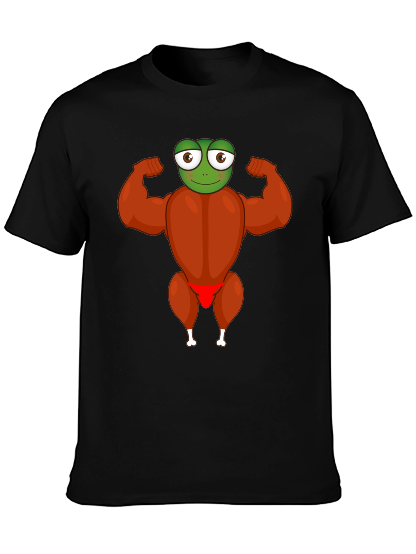 Funny Frog Turkey Bodybuilder T-Shirt