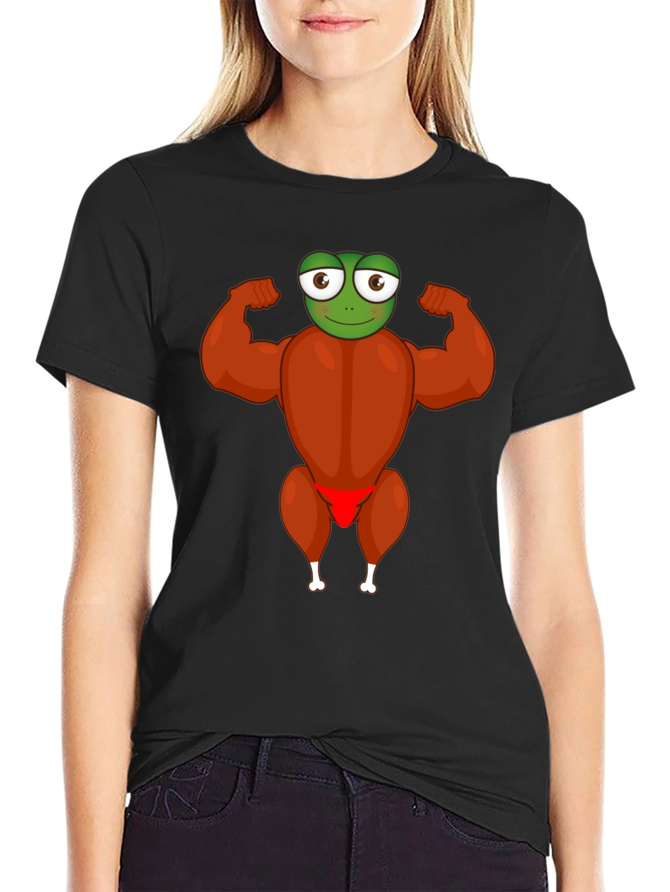 Funny Frog Turkey Bodybuilder T-Shirt