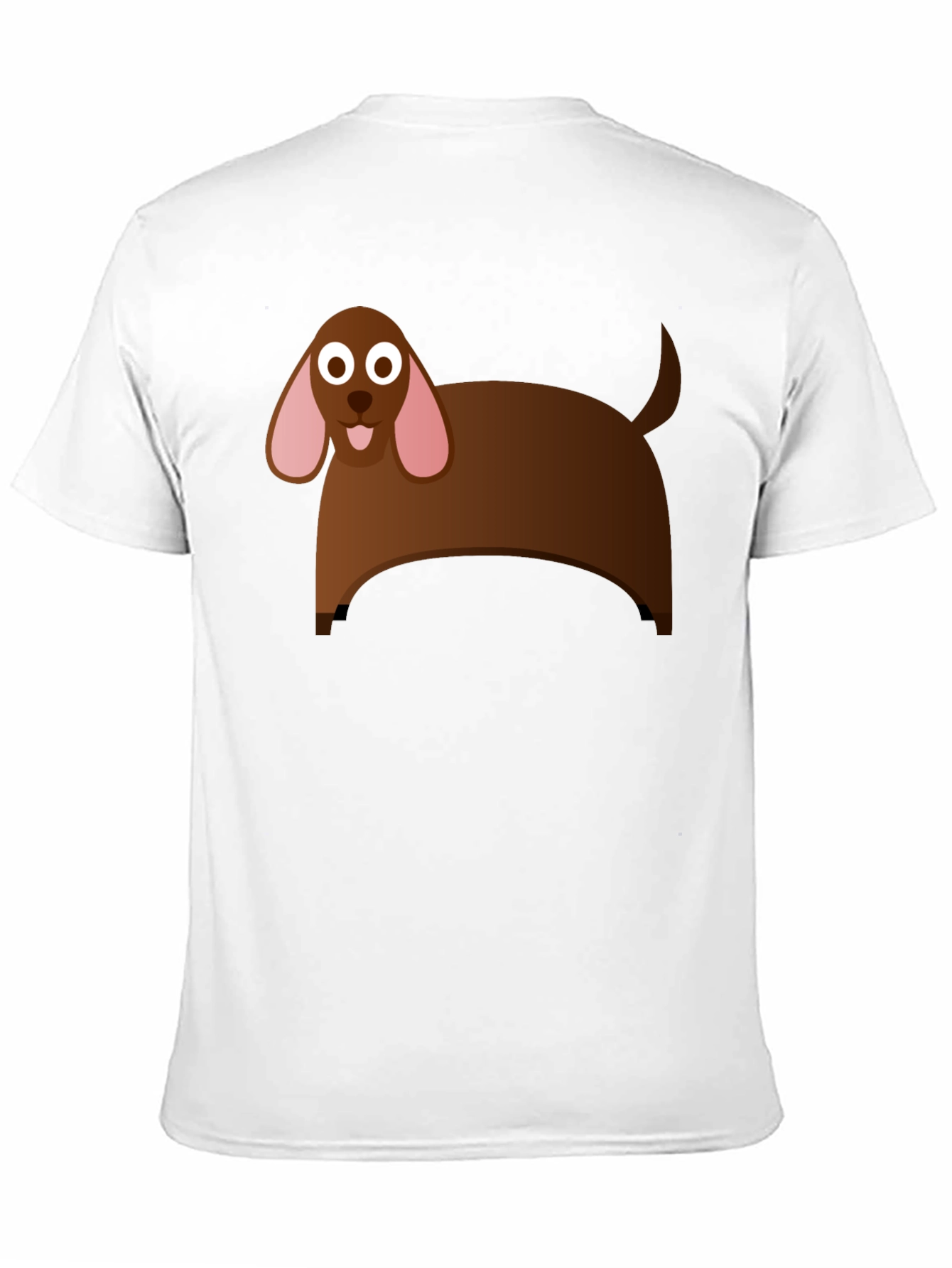 Cartoon Dog Graphic T-Shirt - Black Cotton Tee