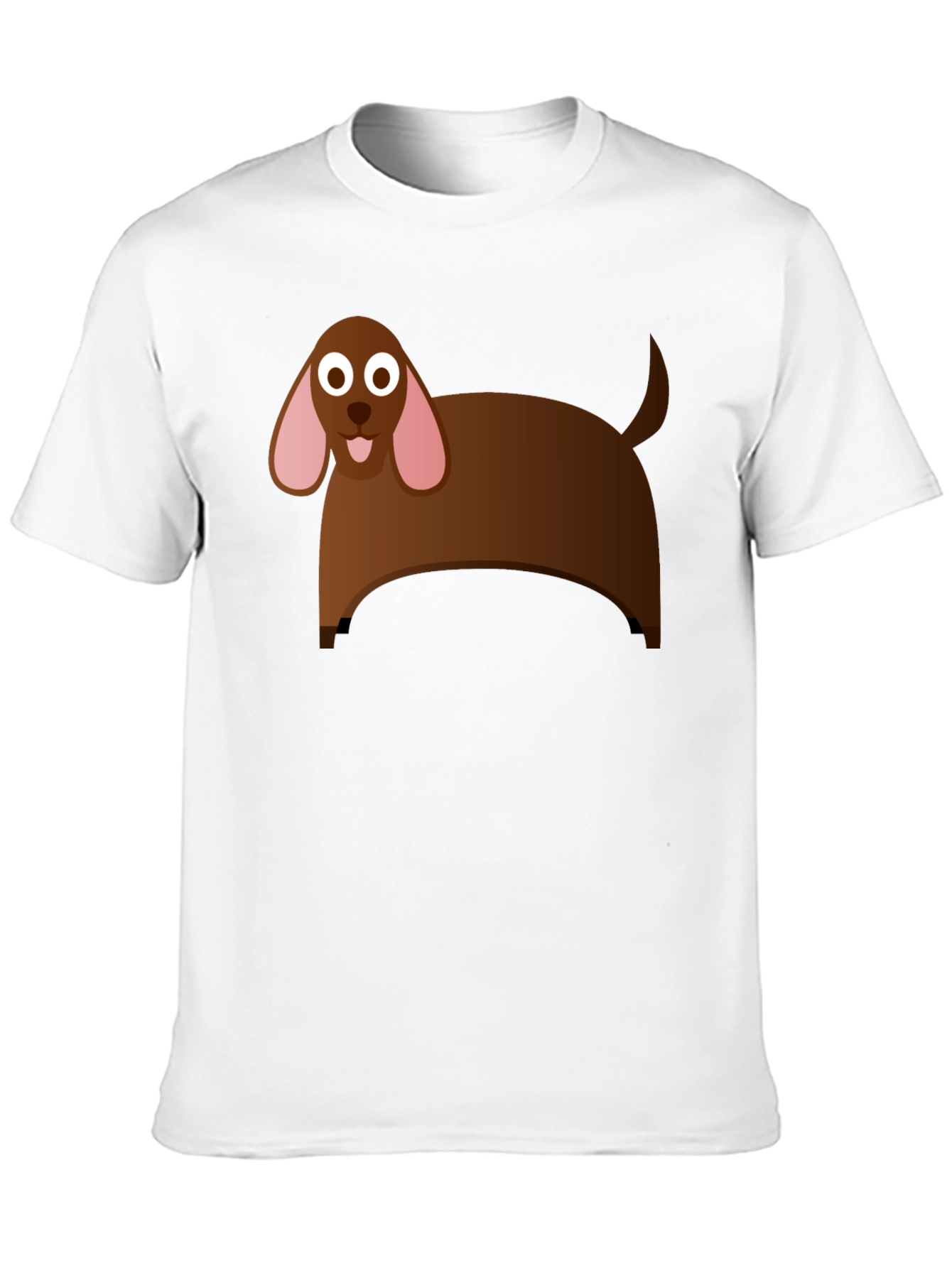 Cartoon Dog Graphic T-Shirt - Black Cotton Tee