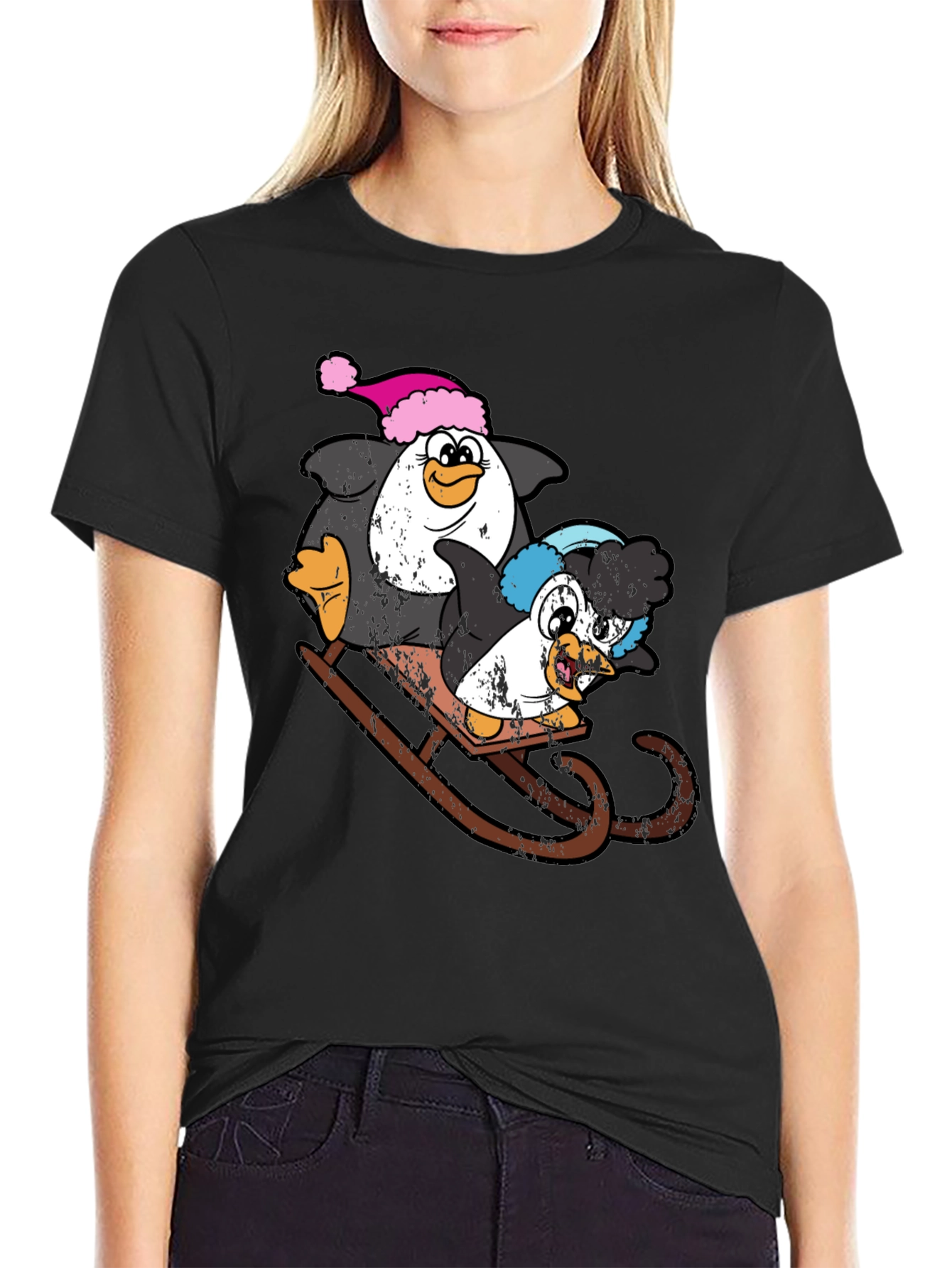 Penguin Sledding T-Shirt