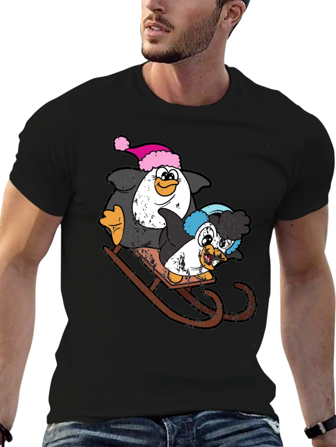 Penguin Sledding T-Shirt