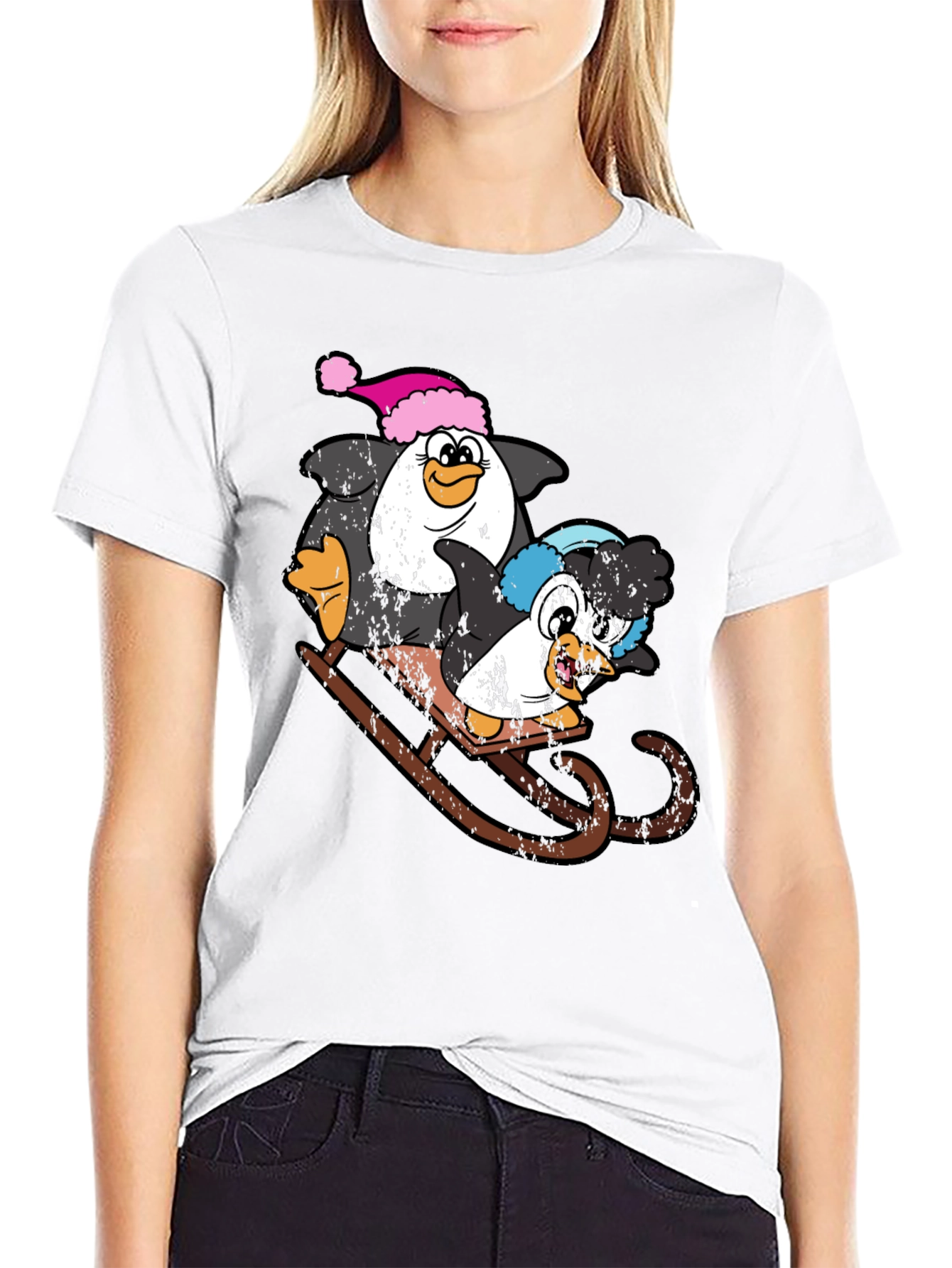 Penguin Sledding T-Shirt