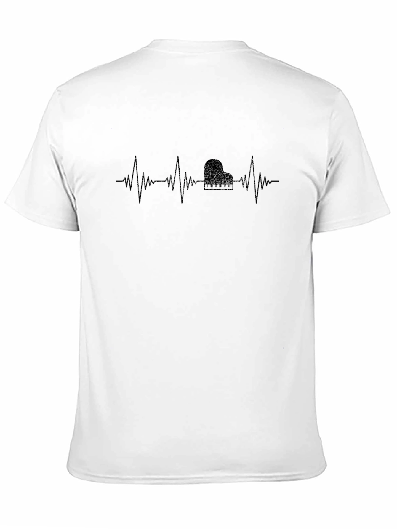 Piano Heartbeat T-Shirt - Music Lover Tee