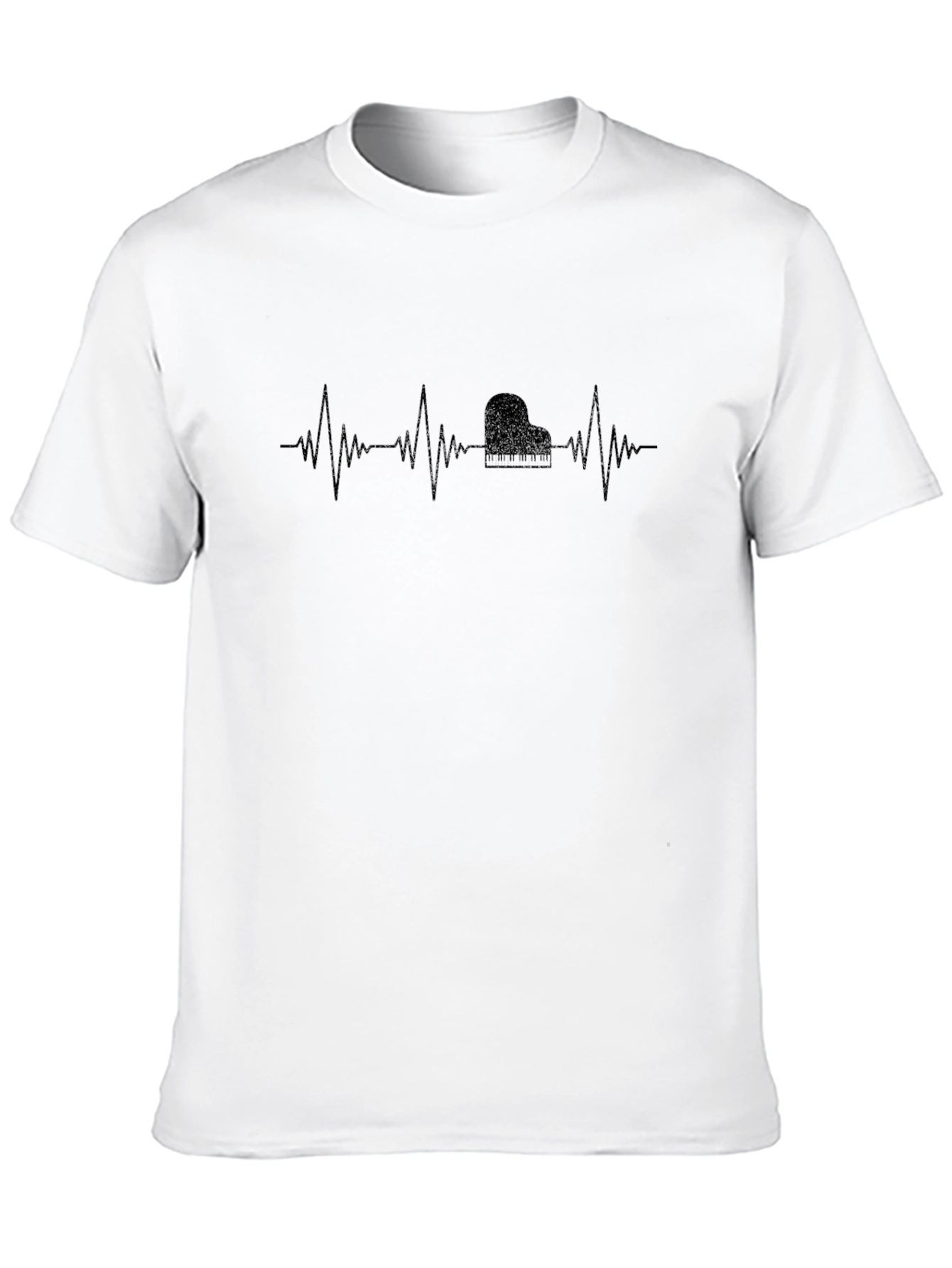 Piano Heartbeat T-Shirt - Music Lover Tee