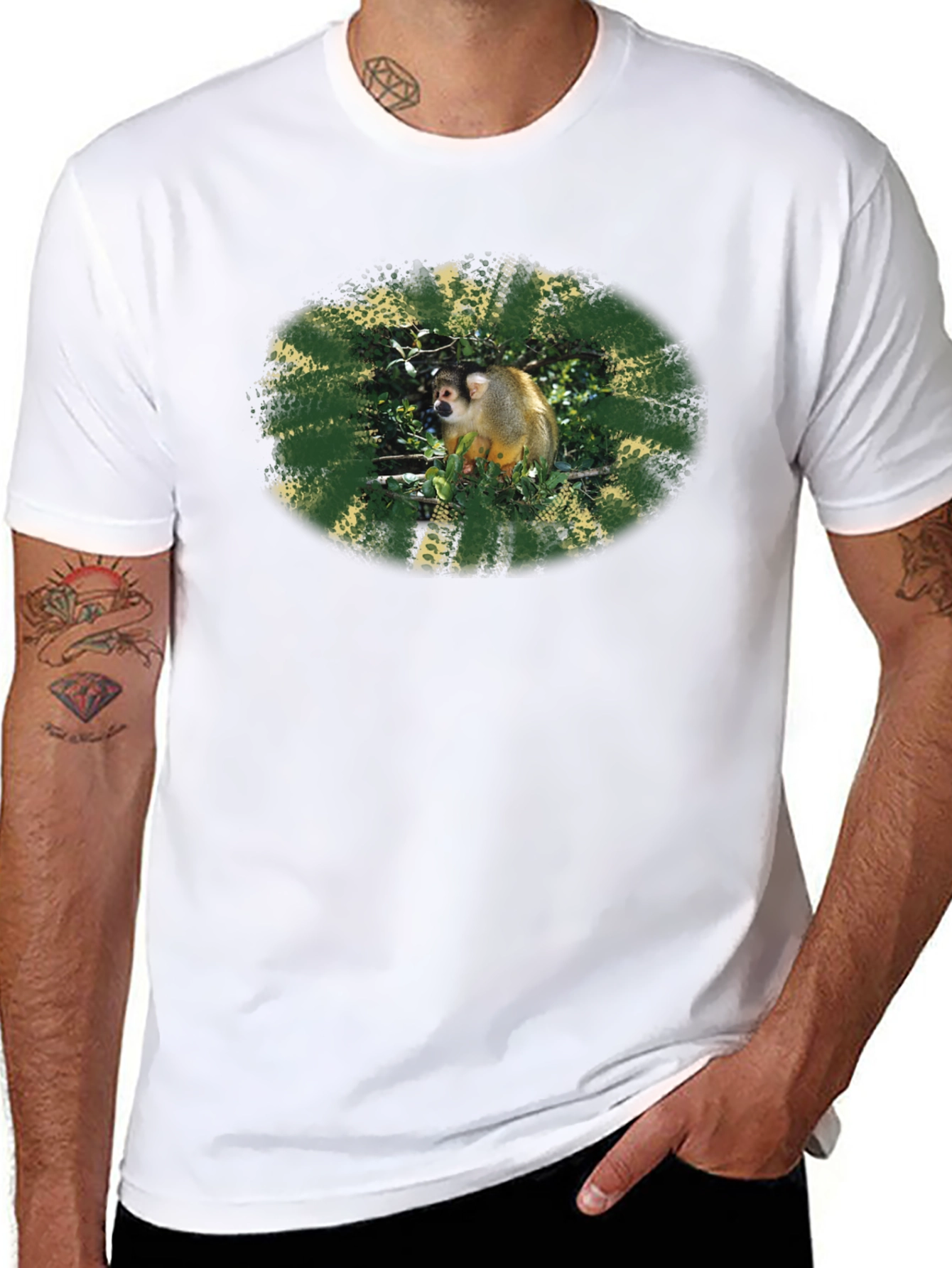 Monkey Graphic Black T-Shirt