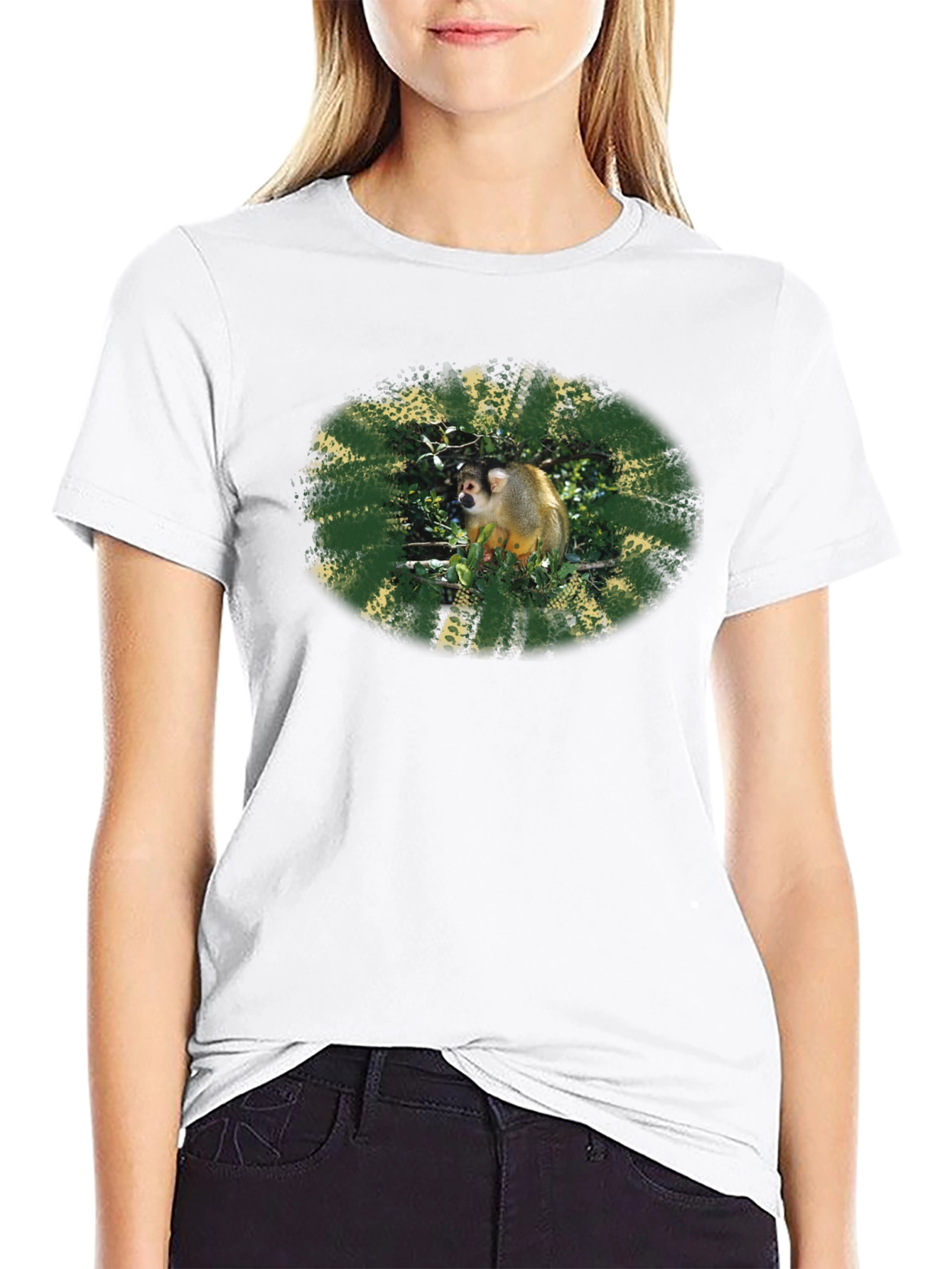 Monkey Graphic Black T-Shirt