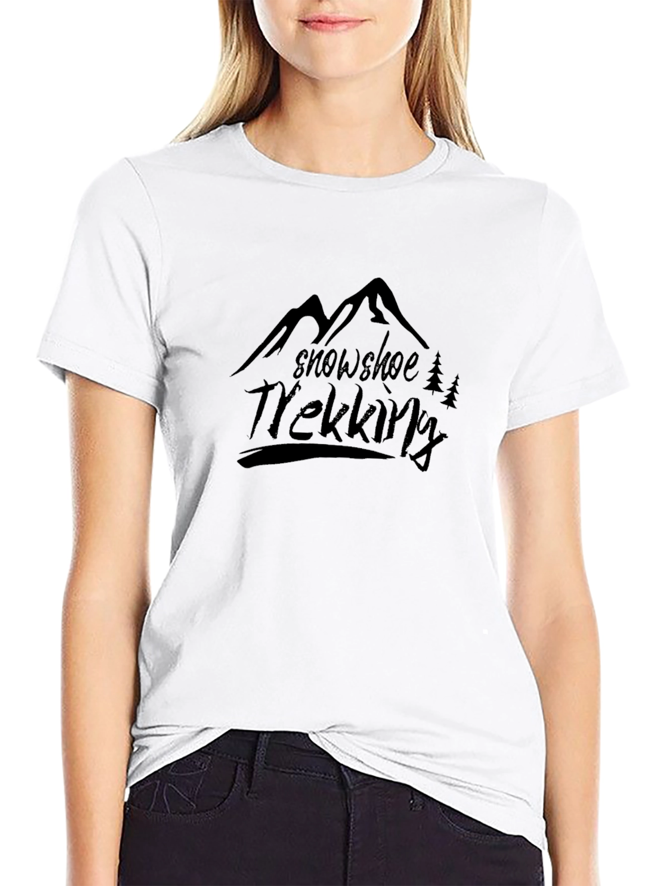 Snowshoe Trekking Black Graphic Tee