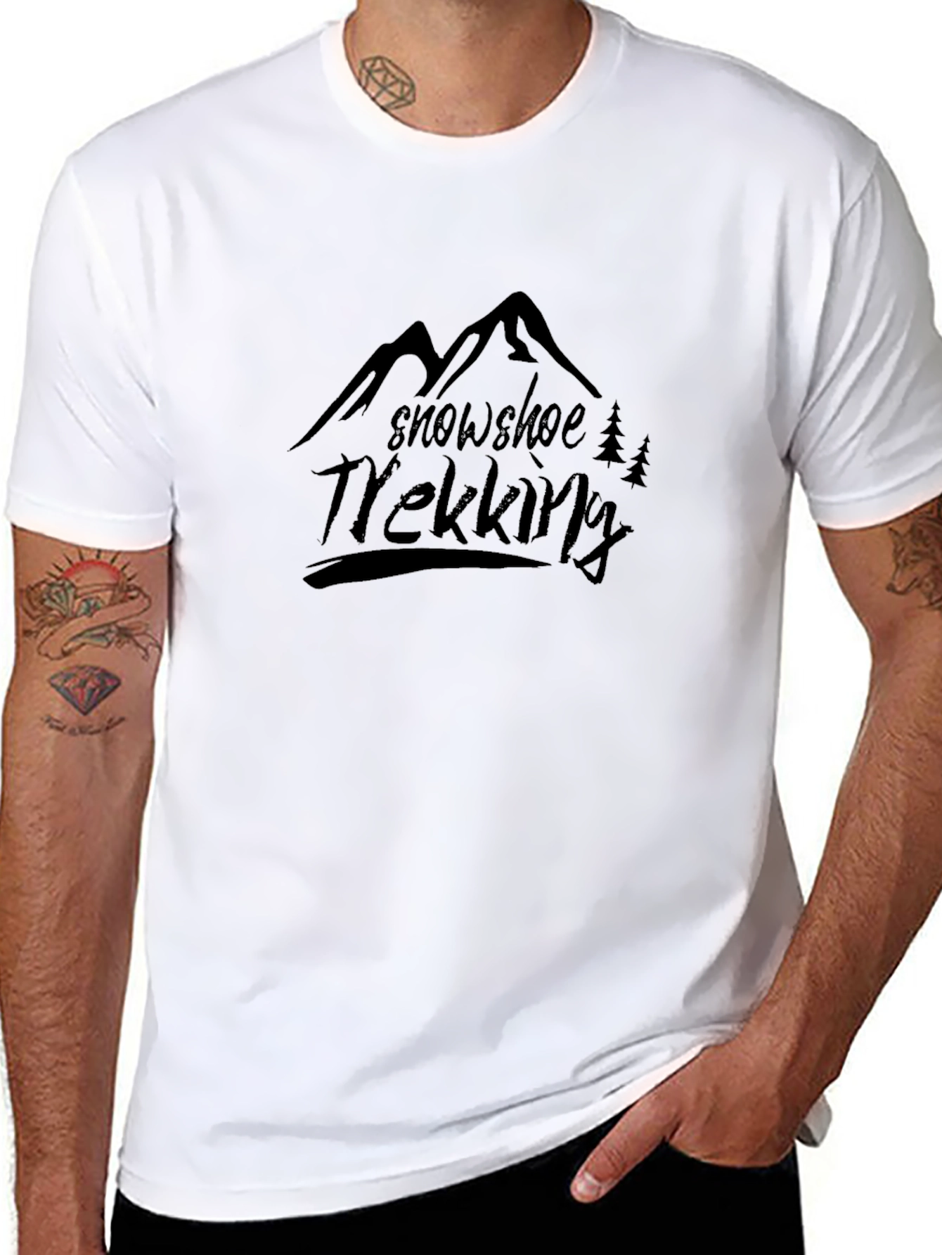 Snowshoe Trekking Black Graphic Tee