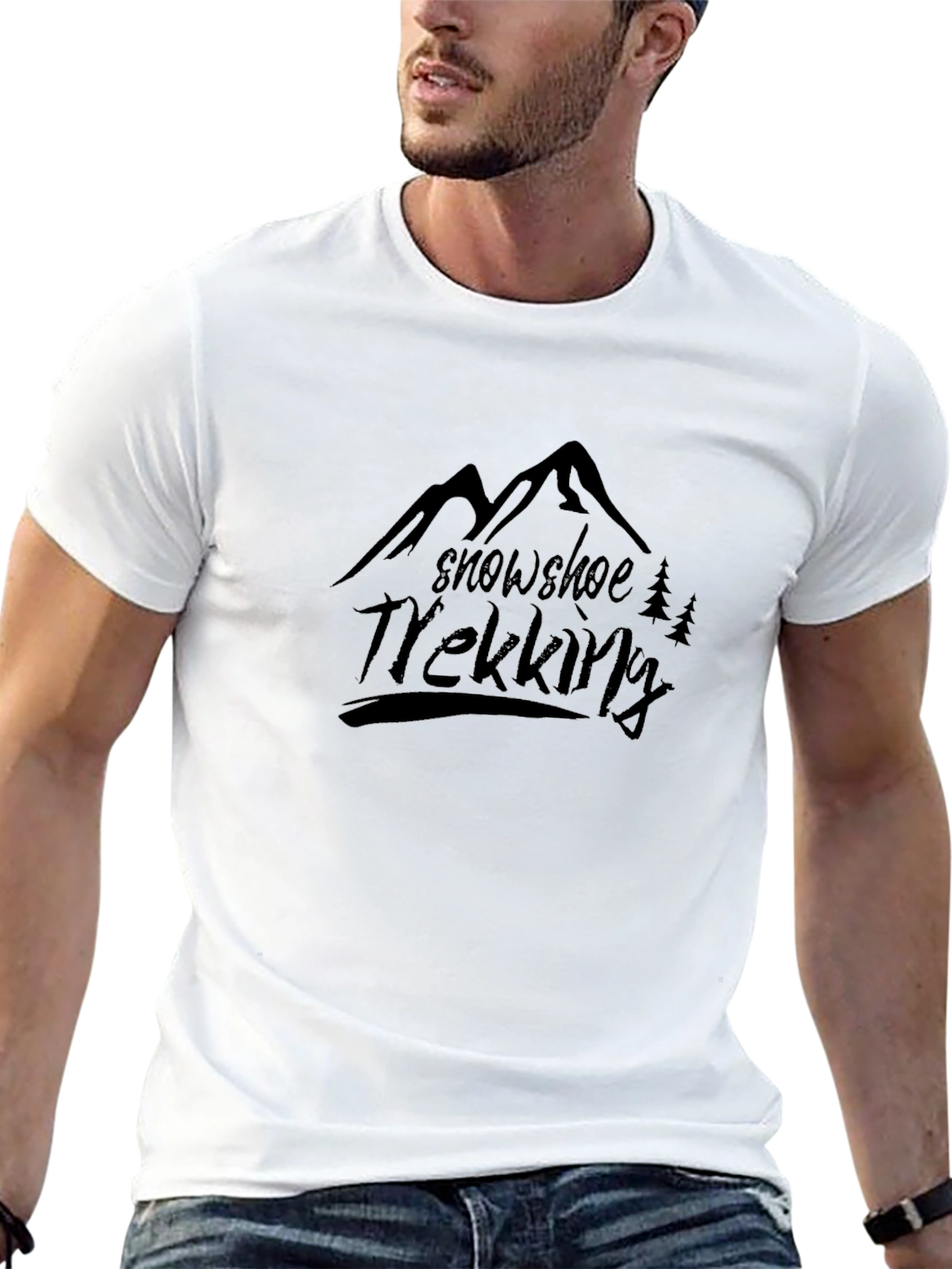 Snowshoe Trekking Black Graphic Tee