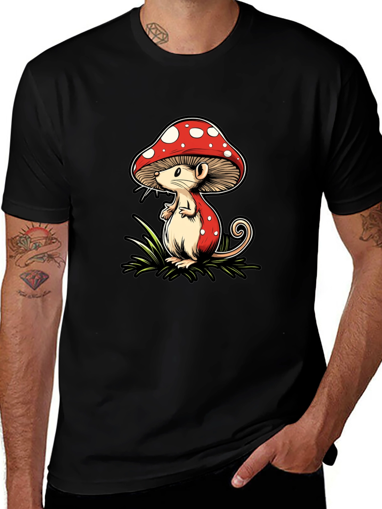 Mushroom Mouse Graphic Tee