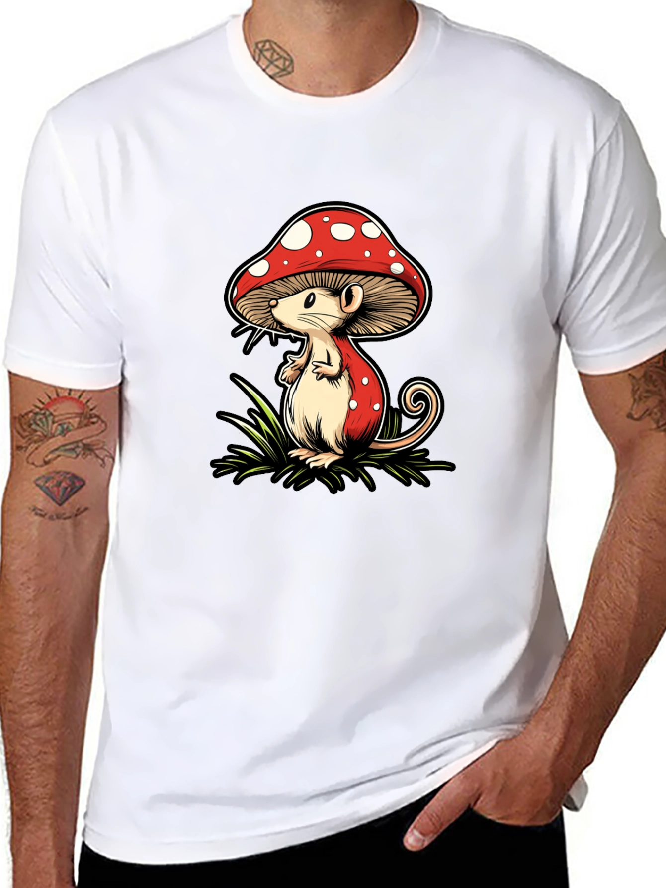 Mushroom Mouse Graphic Tee