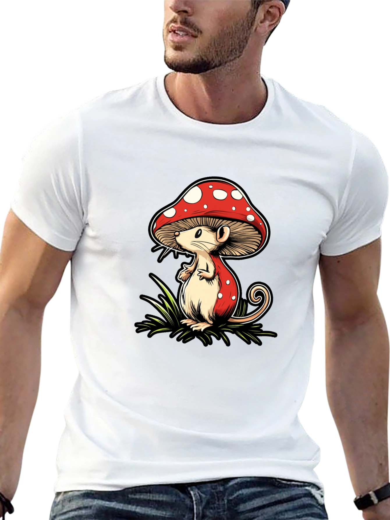 Mushroom Mouse Graphic Tee