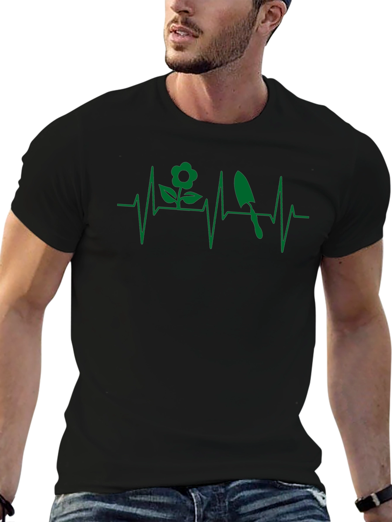 Gardener Heartbeat T-Shirt - Black