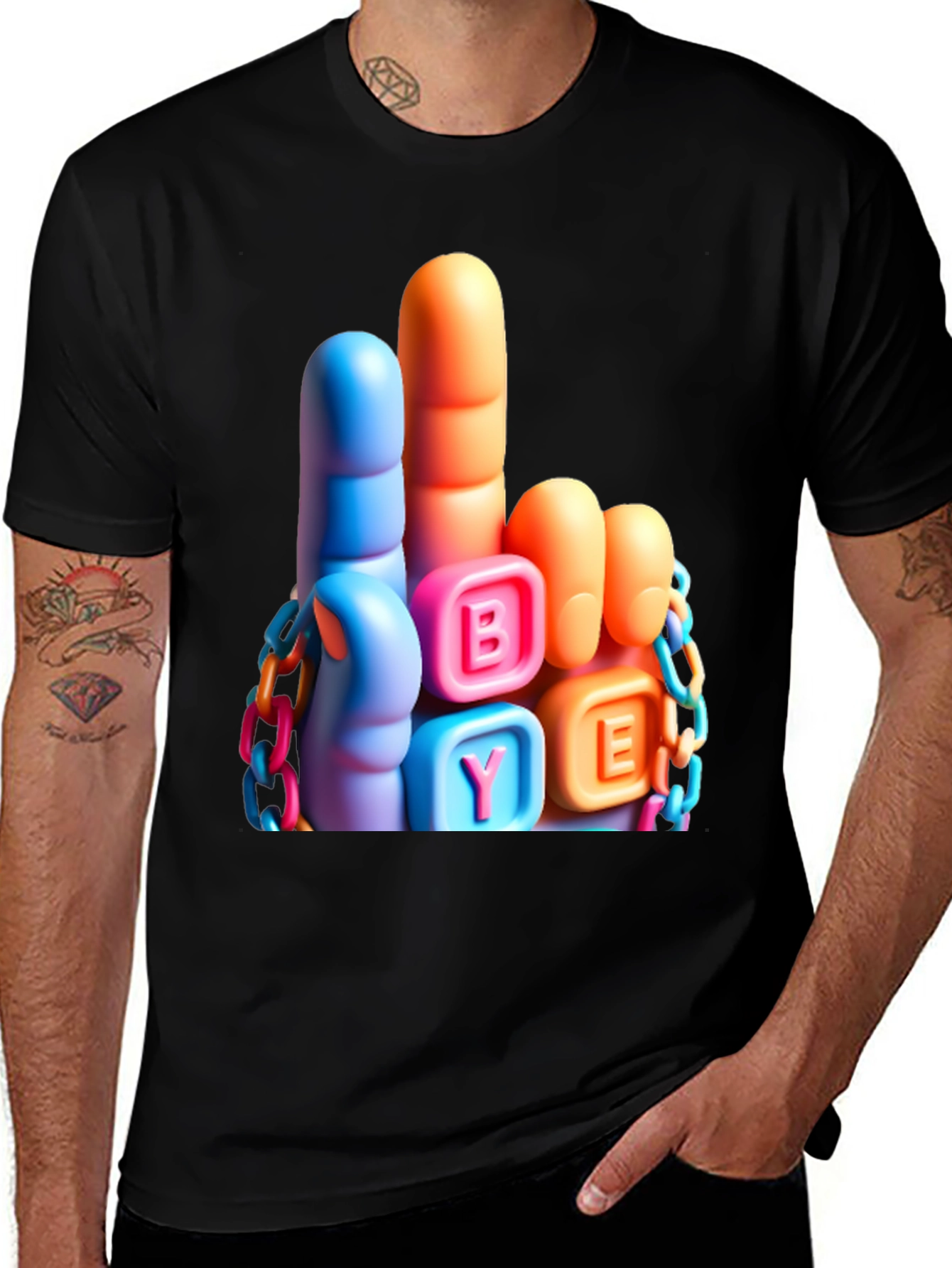Funny BYE Middle Finger T-Shirt