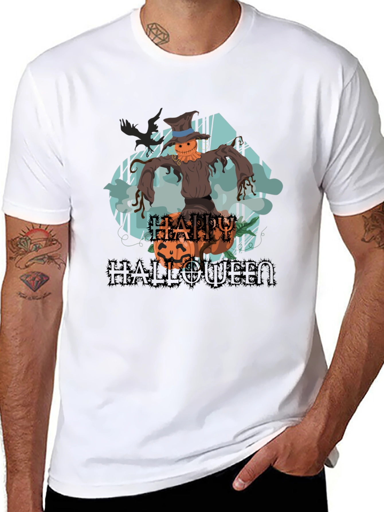 Happy Halloween Scarecrow Graphic Tee