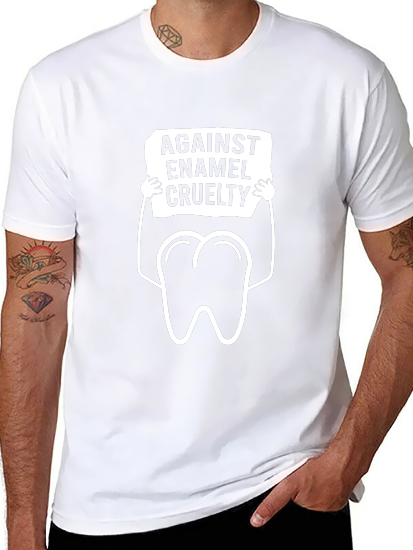 Against Enamel Cruelty Graphic T-Shirt
