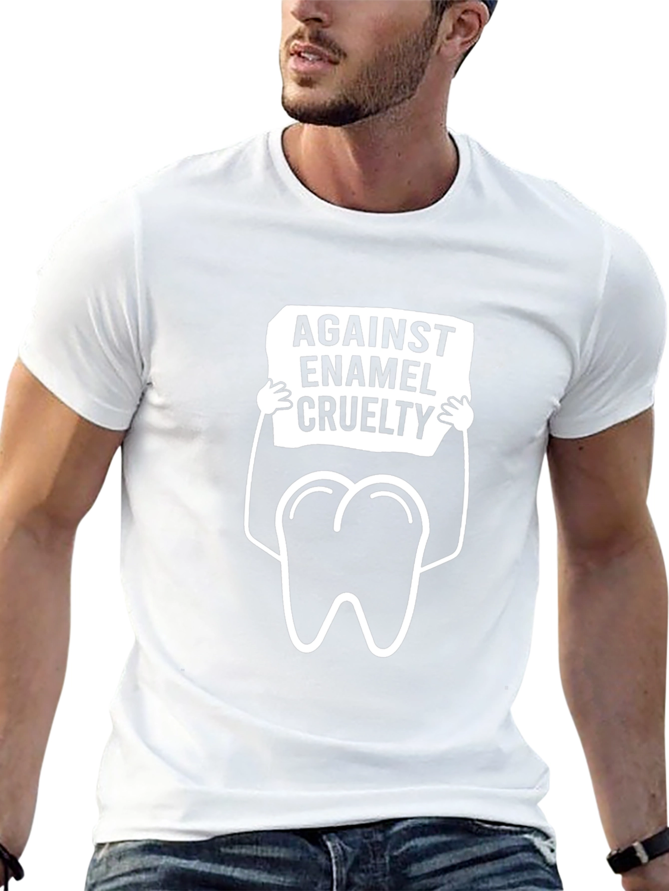 Against Enamel Cruelty Graphic T-Shirt