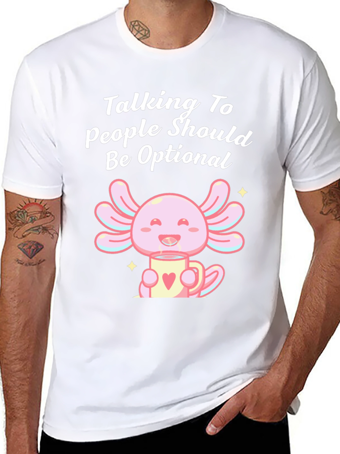 Talking To People Axolotl T-Shirt