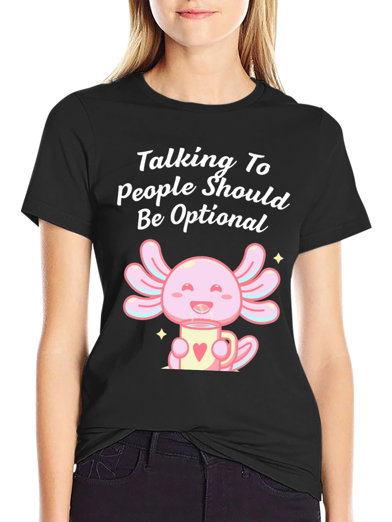 Talking To People Axolotl T-Shirt