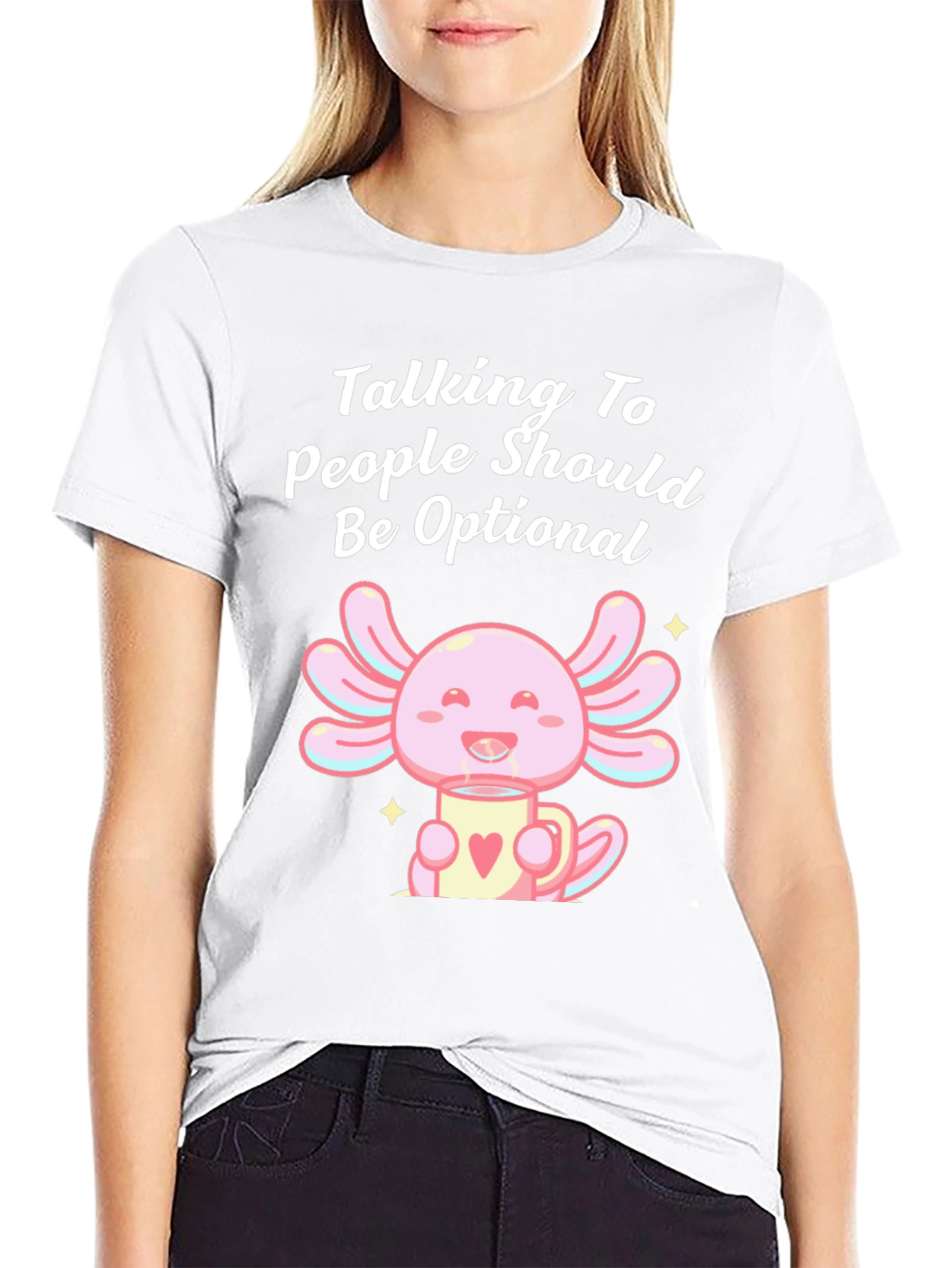 Talking To People Axolotl T-Shirt