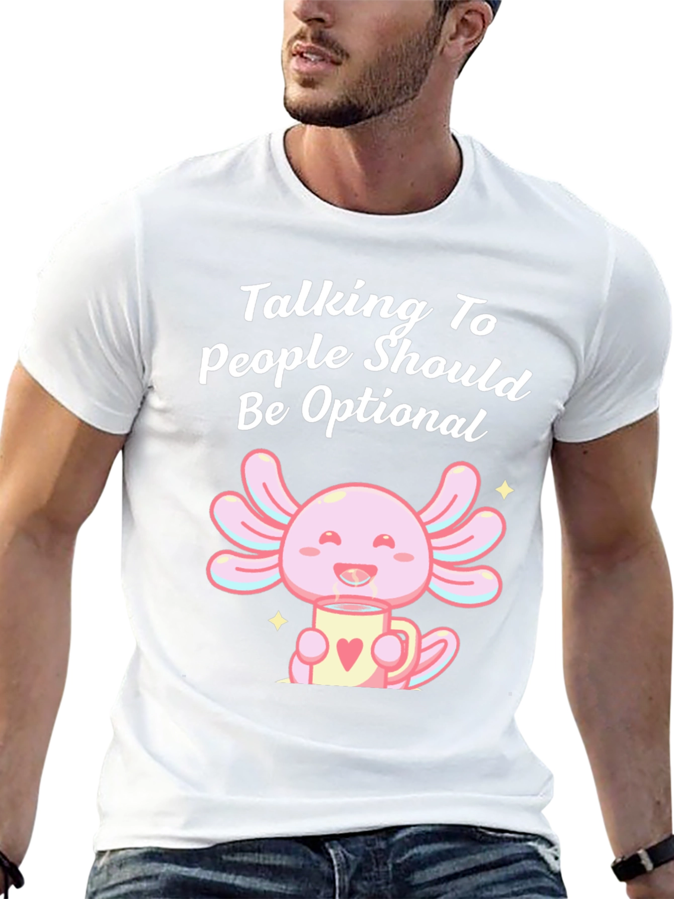 Talking To People Axolotl T-Shirt