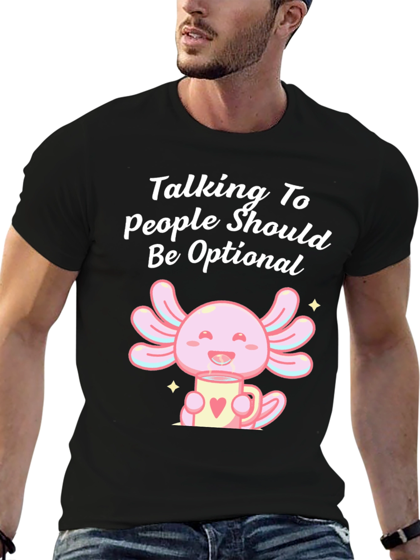 Talking To People Axolotl T-Shirt