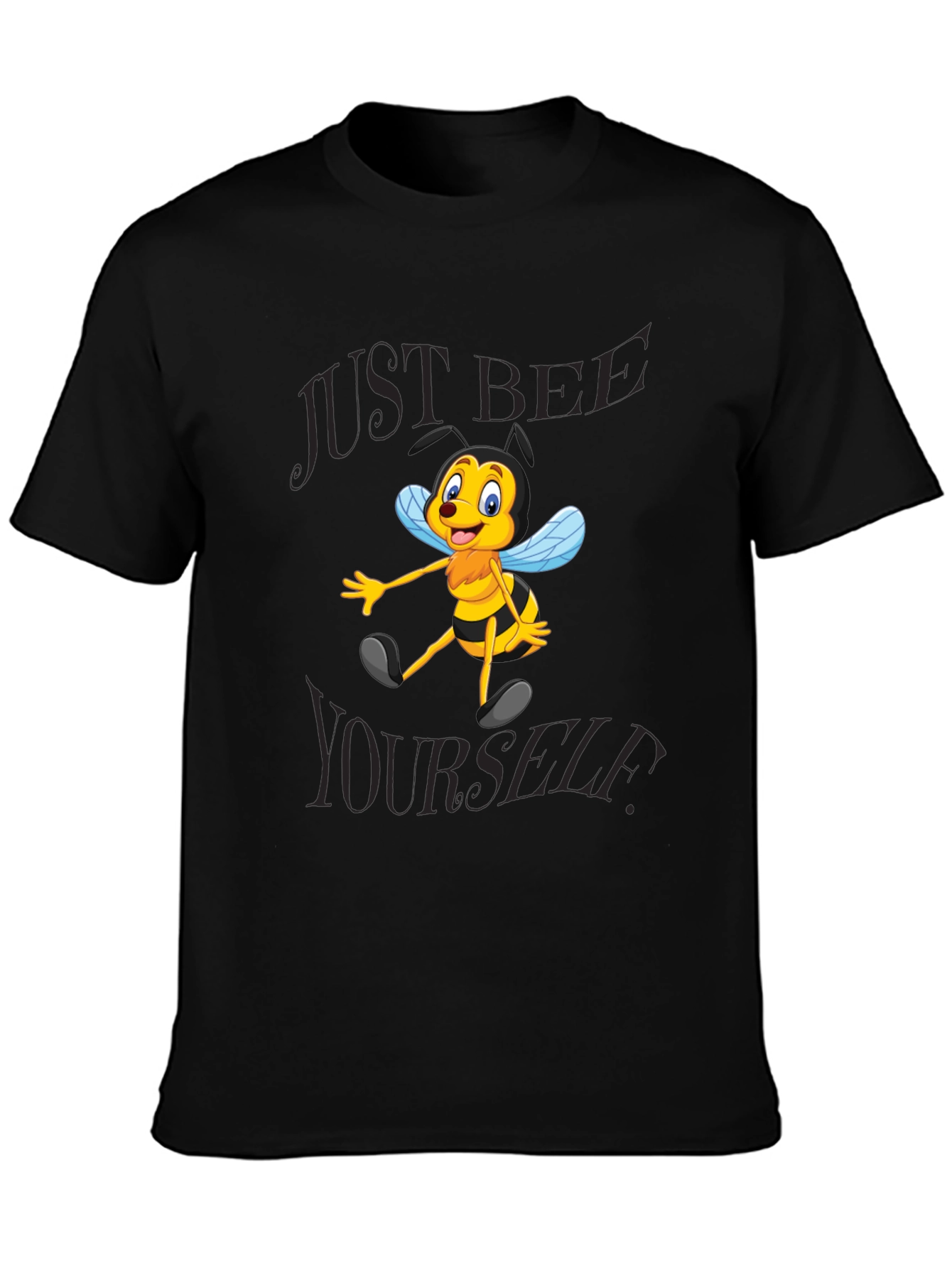 Just Bee Yourself T-Shirt - Black Cotton Blend