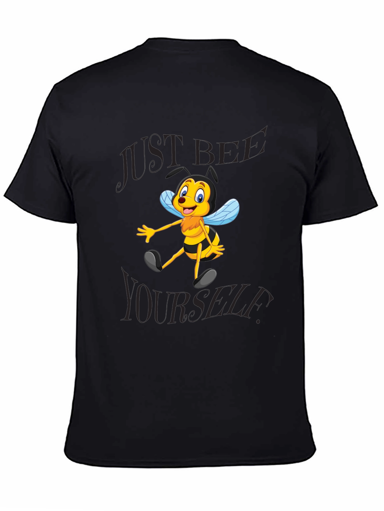 Just Bee Yourself T-Shirt - Black Cotton Blend