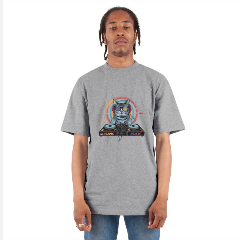 EDM Cat DJ Cat in Sunglasses, House Cat Headphones