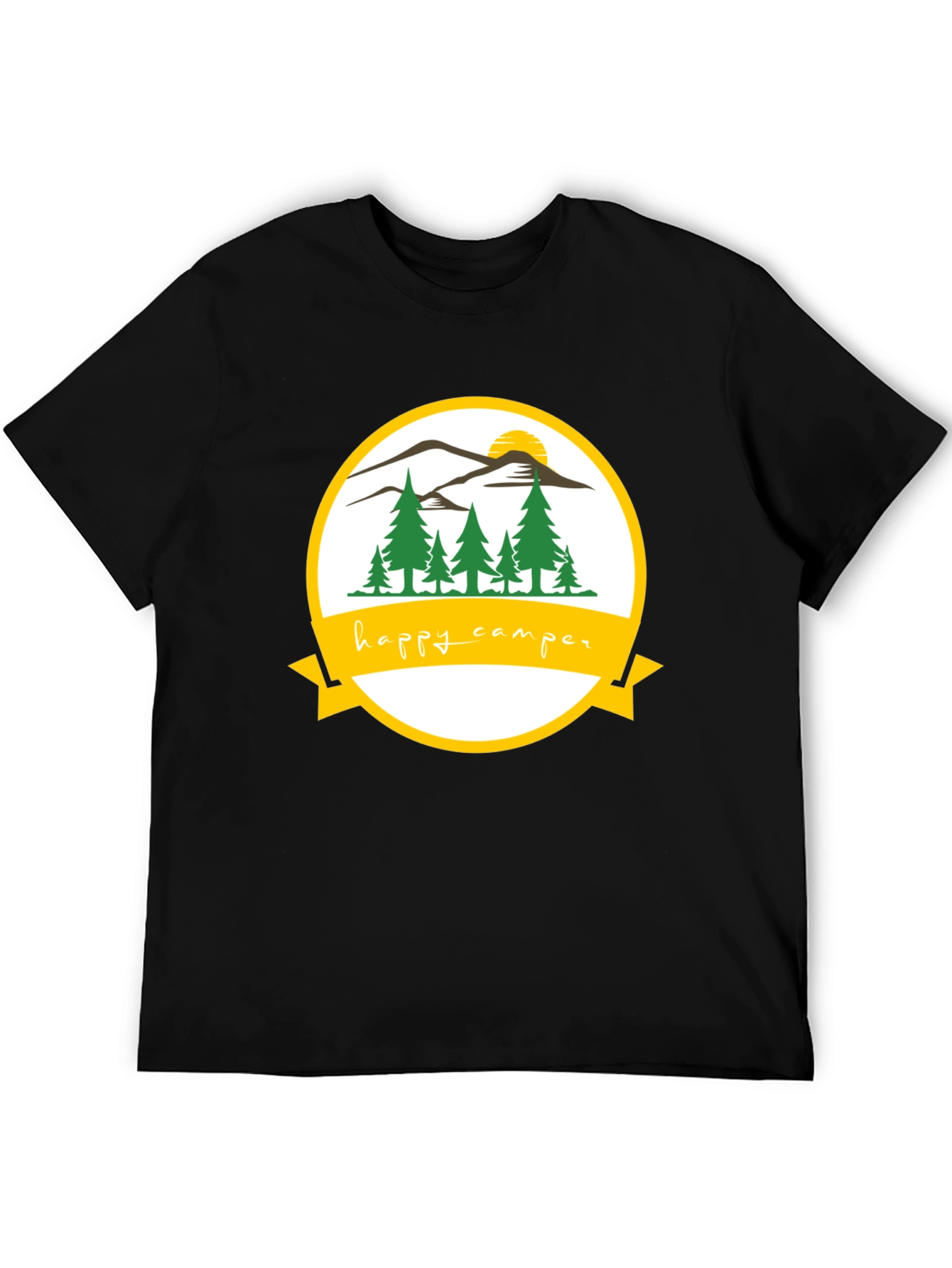 Happy Camper Graphic T-Shirt Outdoor Adventure Tee