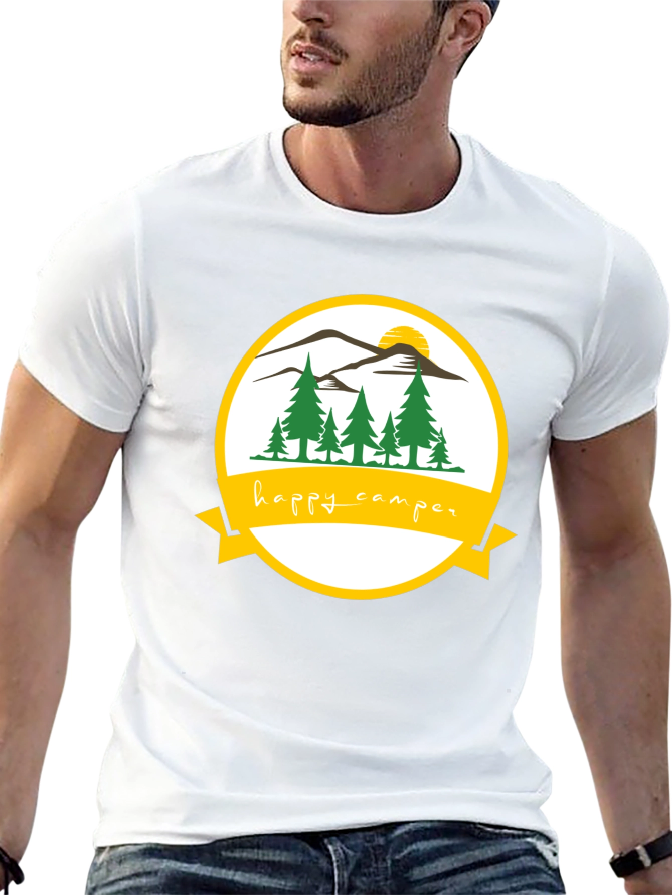 Happy Camper Graphic T-Shirt Outdoor Adventure Tee
